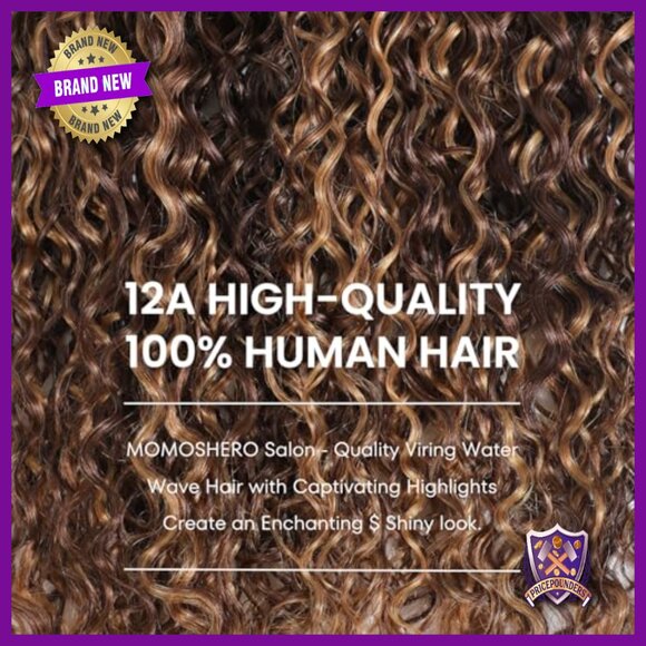 18 Inch Human Hair Extensions Water Wave Curly Bundle Virgin Hair